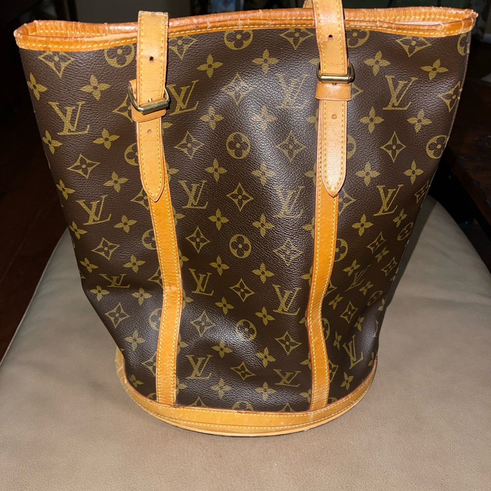 LV Brown Vintage Monogram Bucket Bag - Picture 4 of 16